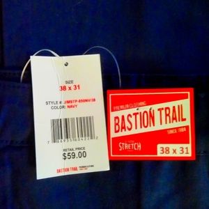 Men's Flex Stretch Slim Fit Cotton Everyday Chino Pants 38x31 (BRAND NEW) navy